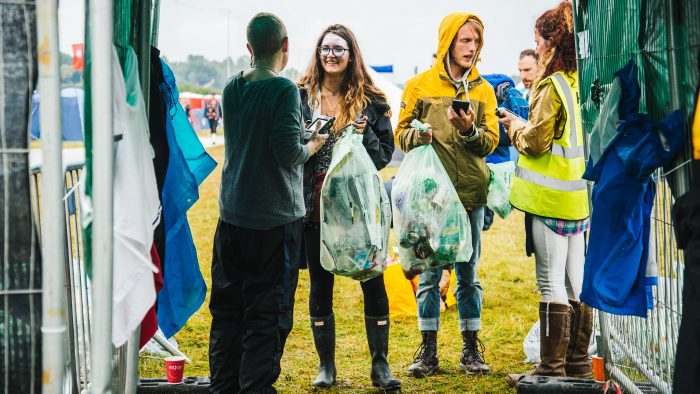 How can city events improve litter and recycling rates?