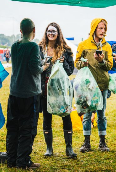 How can city events improve litter and recycling rates?